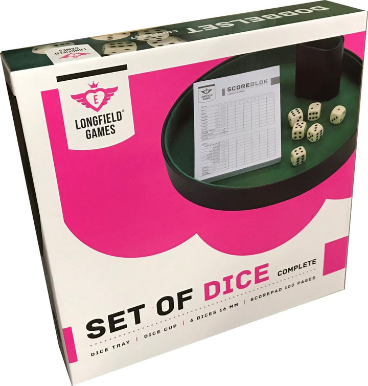 Pokerpiste - Met beker, dobbelstenen & scoreblok