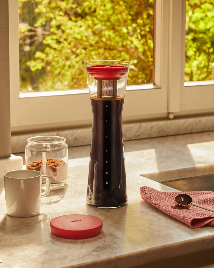 Alessi Mazagran GIA31 BR - Krug für Kalten Filterkaffee, aus Borosilikatglas und Thermoplastischem H