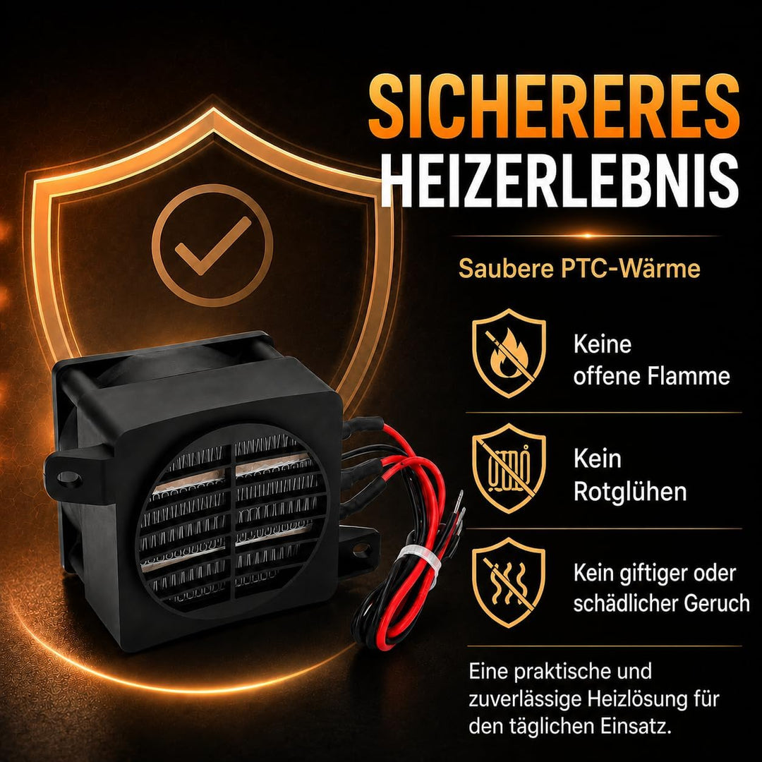 Telituny Heizung 220V 300W PTC-Heizung mit Lüfter Elektrischer Keramik-Thermostat PTC-Lufterhitzer H