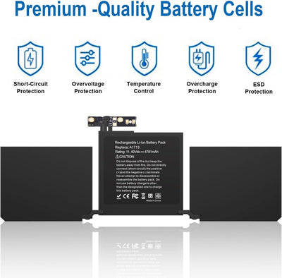 HASESS A1708 A1713 Batterie Ersatz für MacBook Pro 13 Zoll A1708 A1713 Akku Late 2016 Mid 2017 Versi
