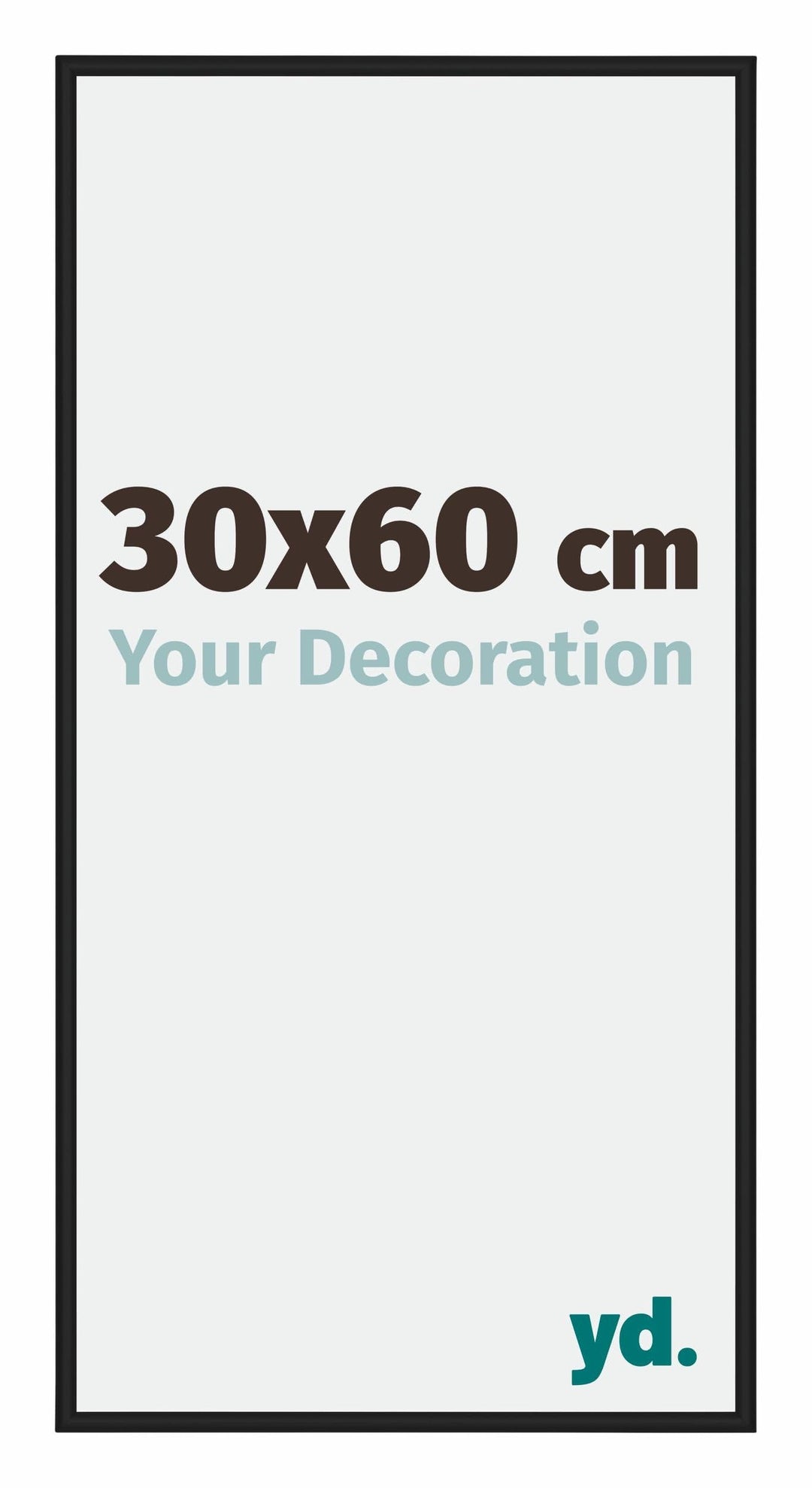 yd. Your Decoration - Bilderrahmen 30x60 cm - Bilderrahmen aus Aluminium mit Acrylglas - Antireflex