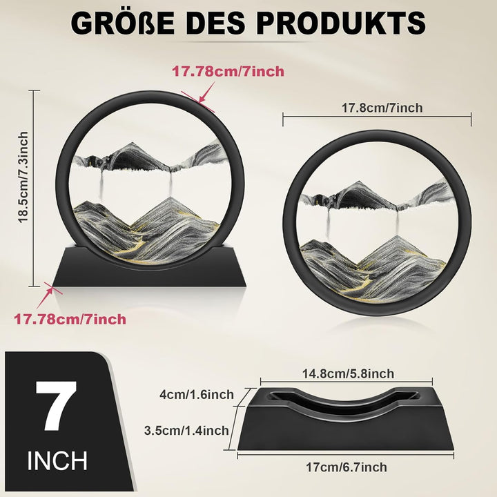 Wai Danie Sandbilder zum Drehen 3D Sandscape die Sandkunst in Tiefsee Fliessende Sandmalerei Sandbil