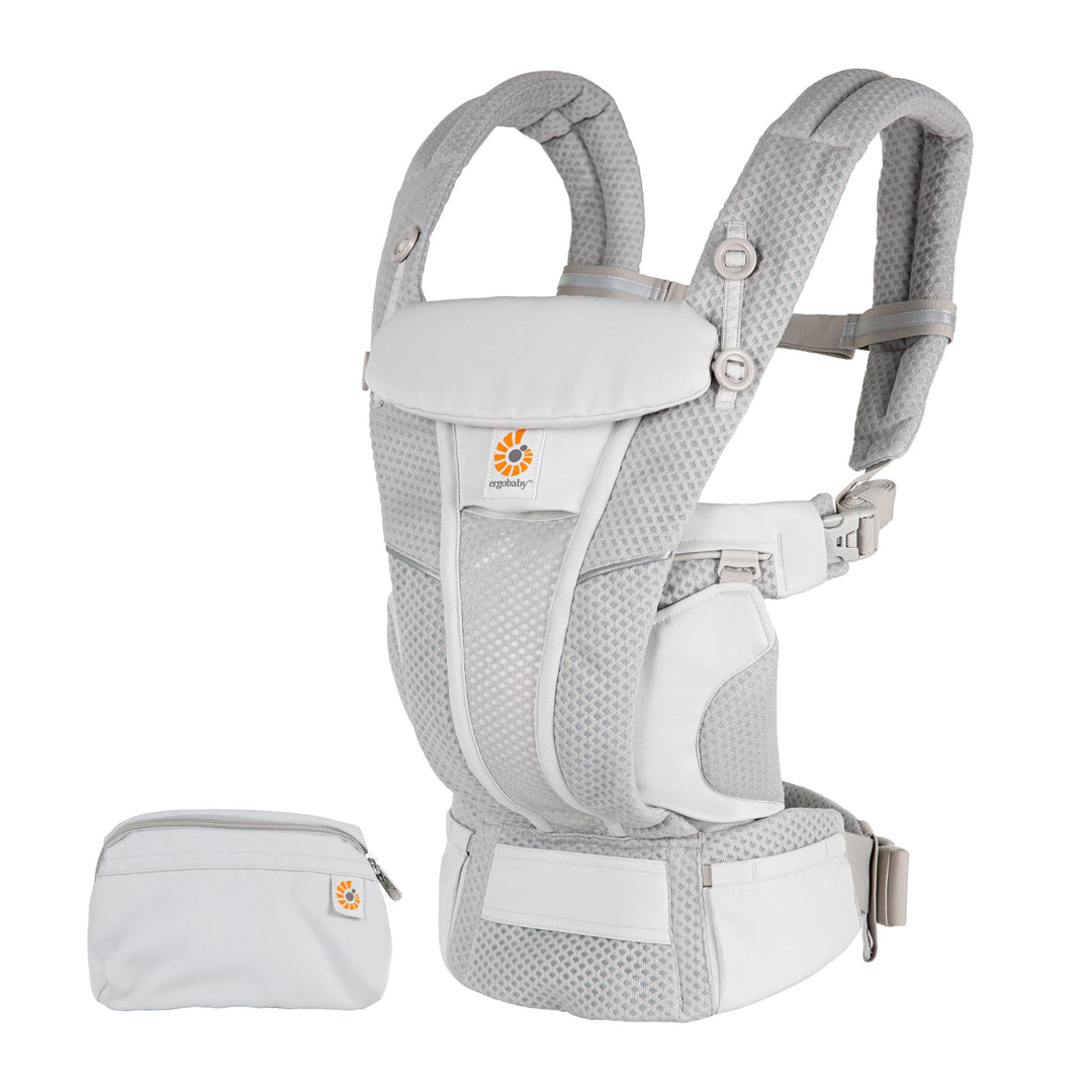 Ergobaby Omni Breeze Babytrage für Neugeborene ab Geburt bis 20kg, 4 Positionen SoftFlex Mesh Ergono