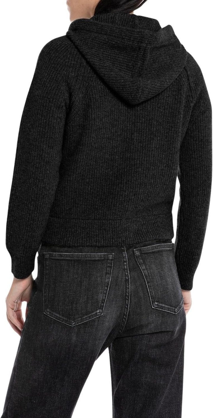 Replay Damen Hoodie mit Kapuze XXS Black 098, XXS Black 098