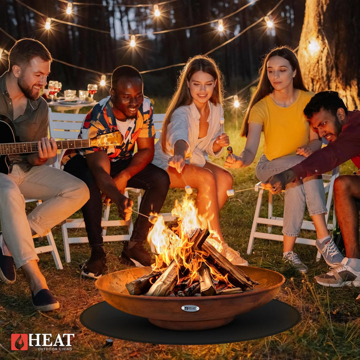 Feuerschale Ø90cm Rost - BBQ Feuerschalen für den Garten - Feuerstelle Outdoor &amp; Feuertonne - Terras