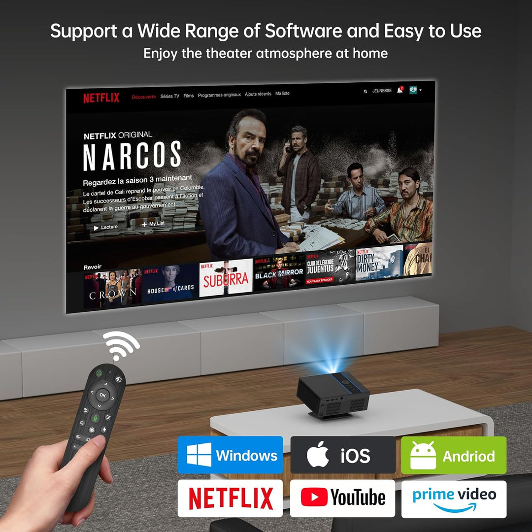 MT-VIKI 4K Smart Beamer DLP Projektor Unterstützt 320 ANSI Autofokus + Auto-Trapez + Hindernisvermei