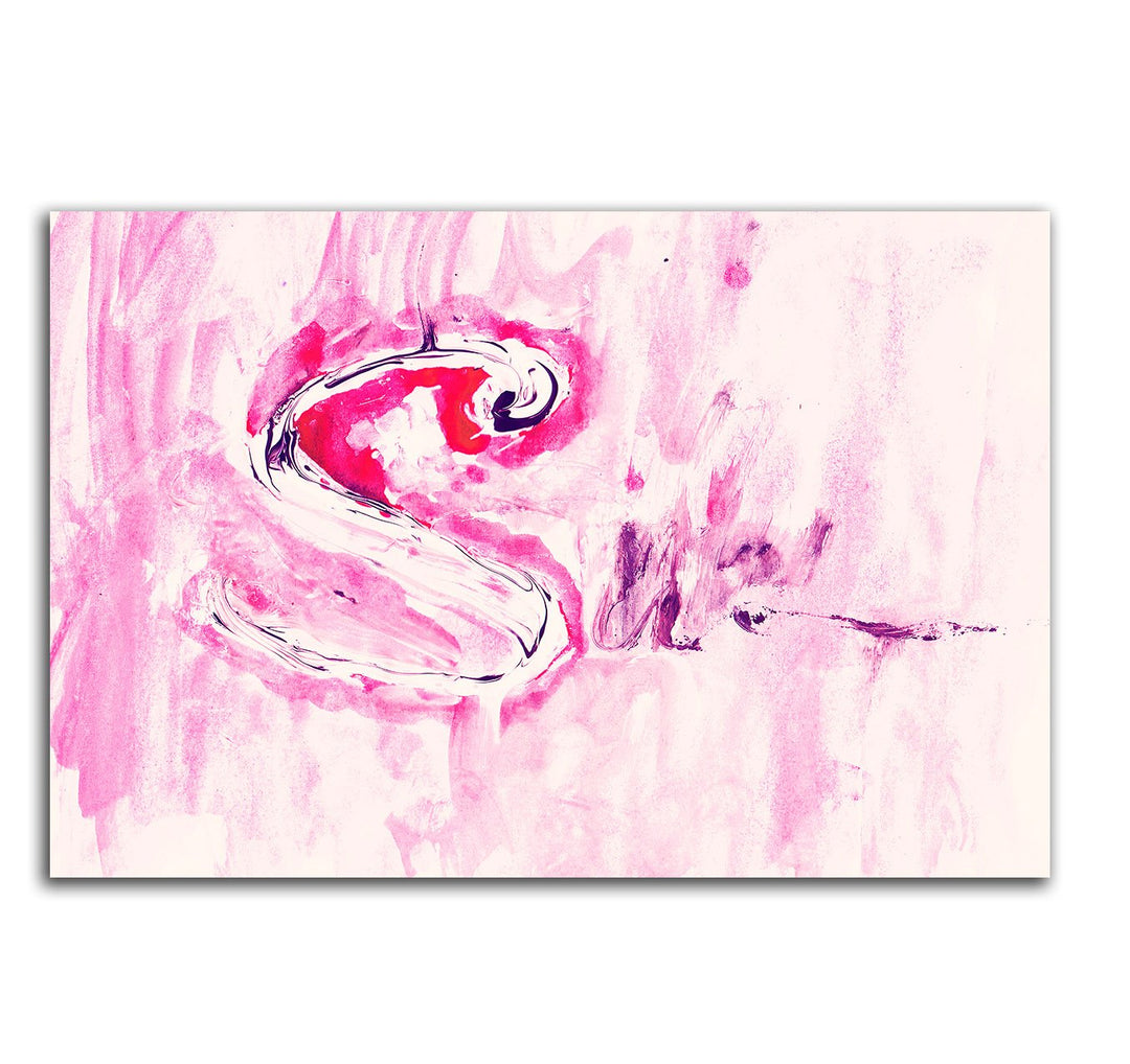 Paul Sinus Art 60x80cm Abstrakt005_Leinwandbild pink Purple weiss Abstrakte Kunst Kunstdruck auf Lei