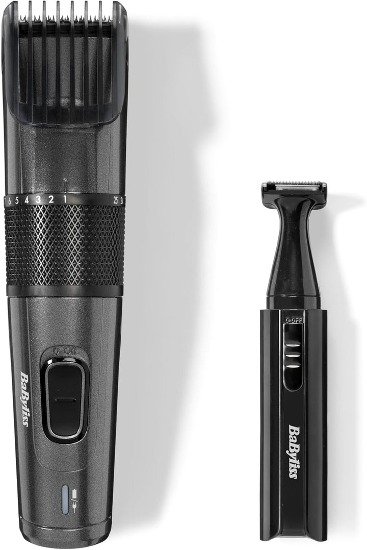 BaByliss Men Carbon Titanium Akku Haarschneider für Kopf- und Barthaare 26 Schnittlängen 0, 5mm-25mm
