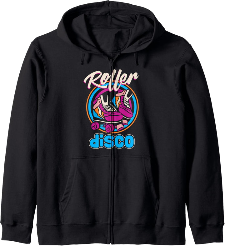 Retro Roller Disco 80er und 70er Jahre Funky Kapuzenjacke