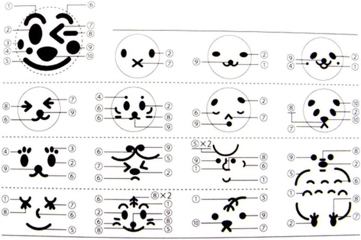1 x Cartoon-Laver-Seetang-Nori-Ausstecher, Onigiri-Stanzstempel, DIY, Babymahlzeit, lächelndes Gesic