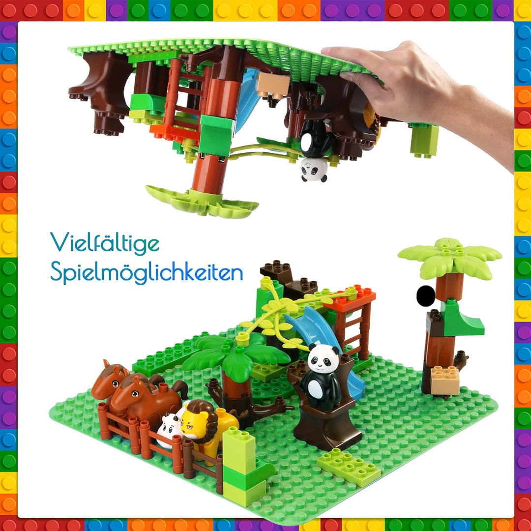 grosse Platte Kompatibel mit Lego Duplo, 38 x 38cm grundplatte, Konstruktionsspielzeug für Mädchen u