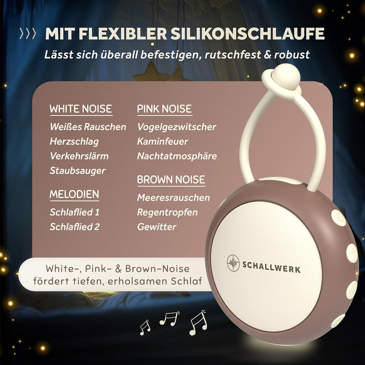 Schallwerk® White Noise Machine Baby – Einschlafhilfe für Babys & Erwachsene mit weissem Rauschen, N