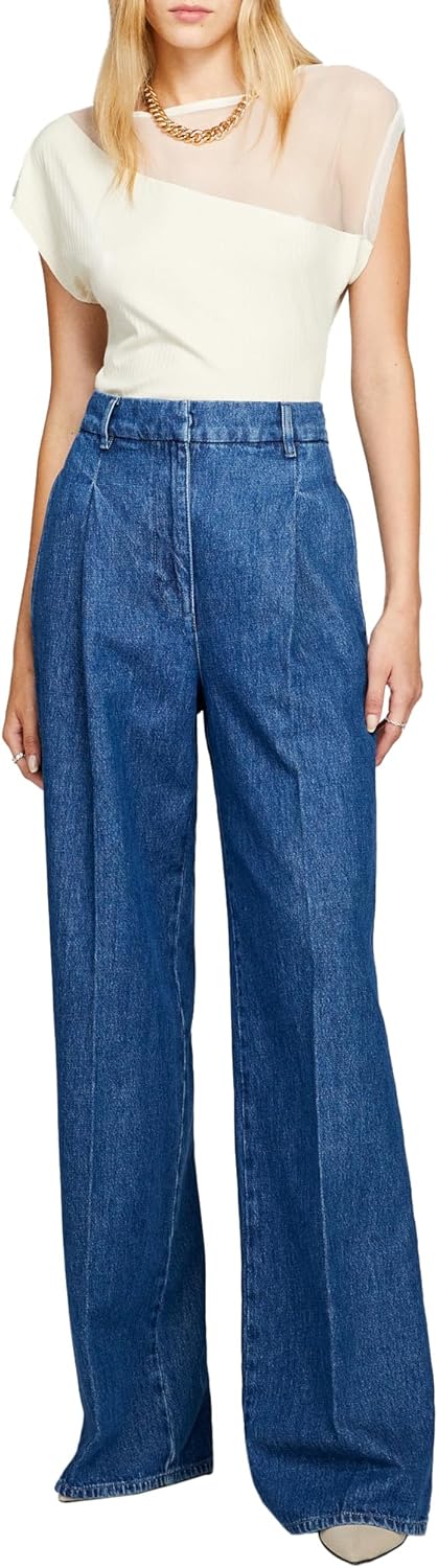 SISLEY Damen Pants 26 Blue Denim 902, 26 Blue Denim 902