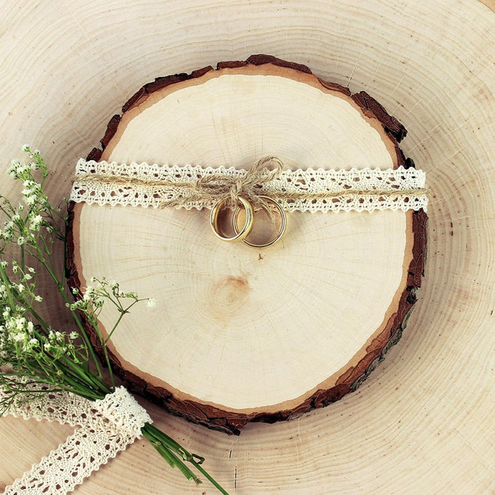 Baumscheibe aus echtem Holz mit Rinde, Runde Holzdeko Baumstamm Scheibe, Natürliche Holzscheibe zum