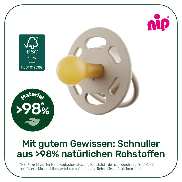 nip - Cherry Green Schnuller-Set | Limited Edition | 0-6 Monate | Nachhaltig: 2x Schnuller, 1x Schnu