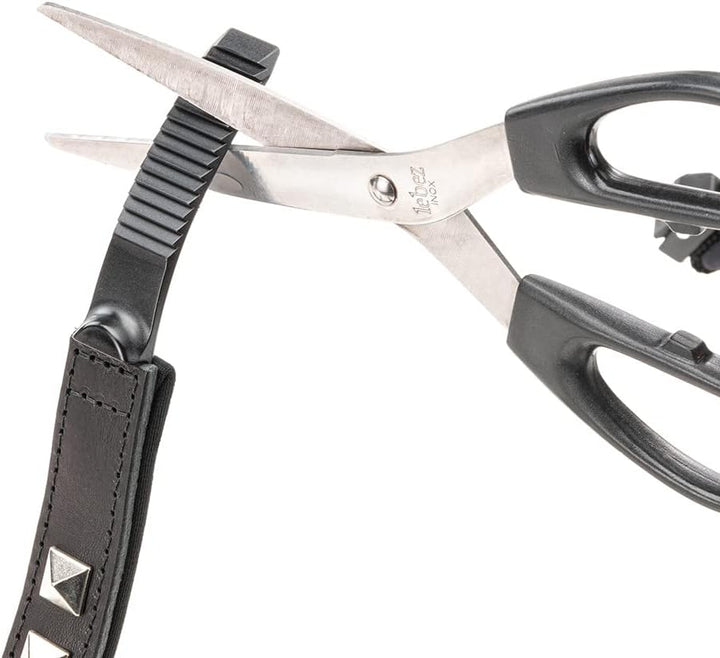 Ferplast Hundegeschirr kleine Hunde GIOTTO LUXOR SMALL, aus echtem Leder mit silbernen Nieten, Halsu