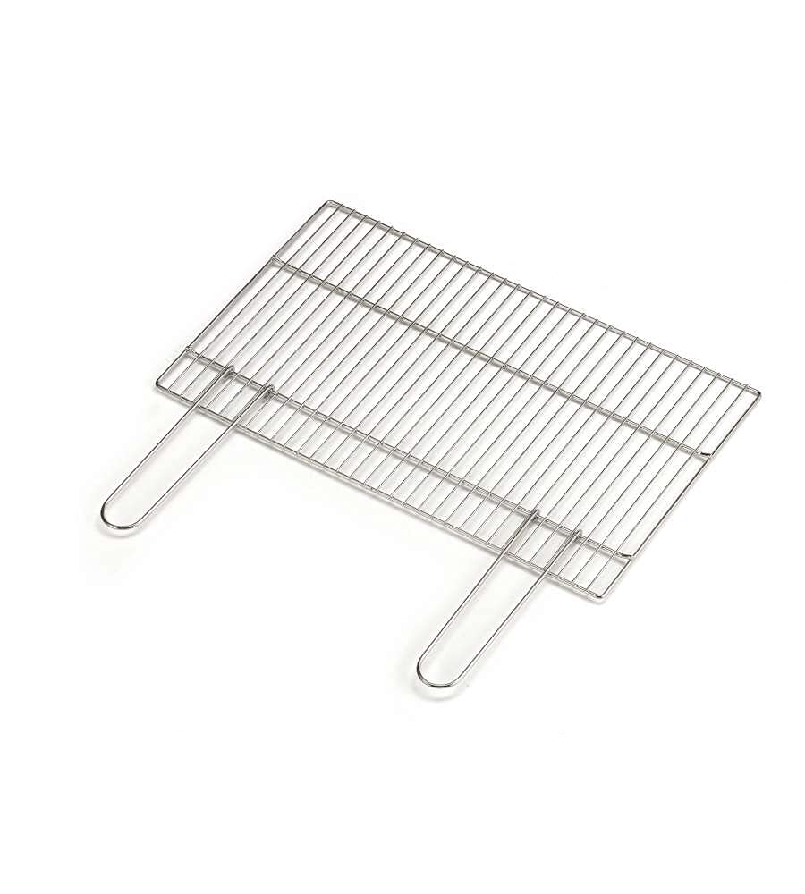 Grillgitter Grillrost für Grill, Kamin, Rundgriffe, zusammenklappbar, 68 x 40 cm