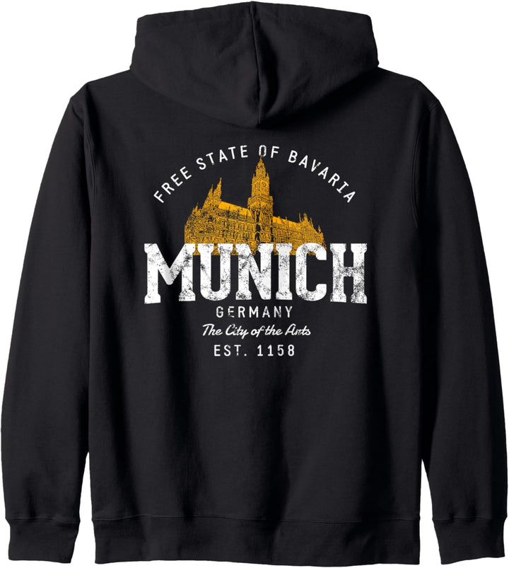 Deutschland Urlaub Souvenir Vintage München Kapuzenjacke