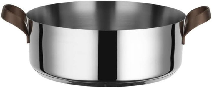 Alessi edo PU102/24 Schmortopf mit Zwei Griffen aus Edelstahl, Griffe aus Edelstahl mit PVD-Beschich