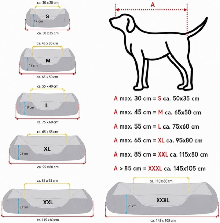 BedDog Hundebett LUPI, Hundekissen mit abziehbaren waschbaren Bezug, Hundekorb, Hundesofa, für klein