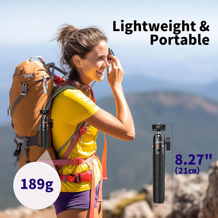 rubesee 62.5cm Mini Stativ Kamera, Tischstativ für Fotografie, Handy Stativ mit 5 Stufen Einstellung