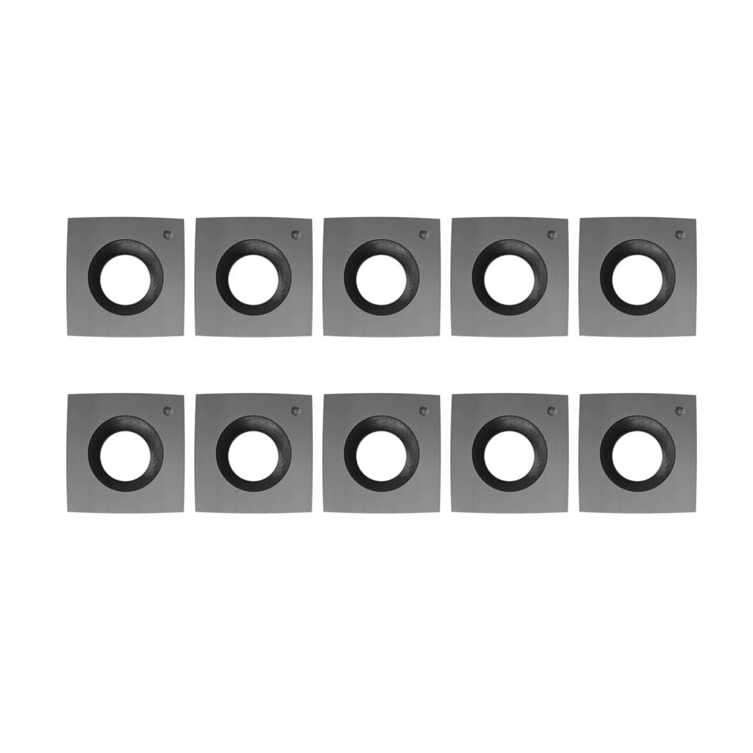 10 Stück quadratische Hartmetall-Einsätze, Messer für Hobel-Spiralschneider, 15 x 15 x 2,5 mm, 30°-W
