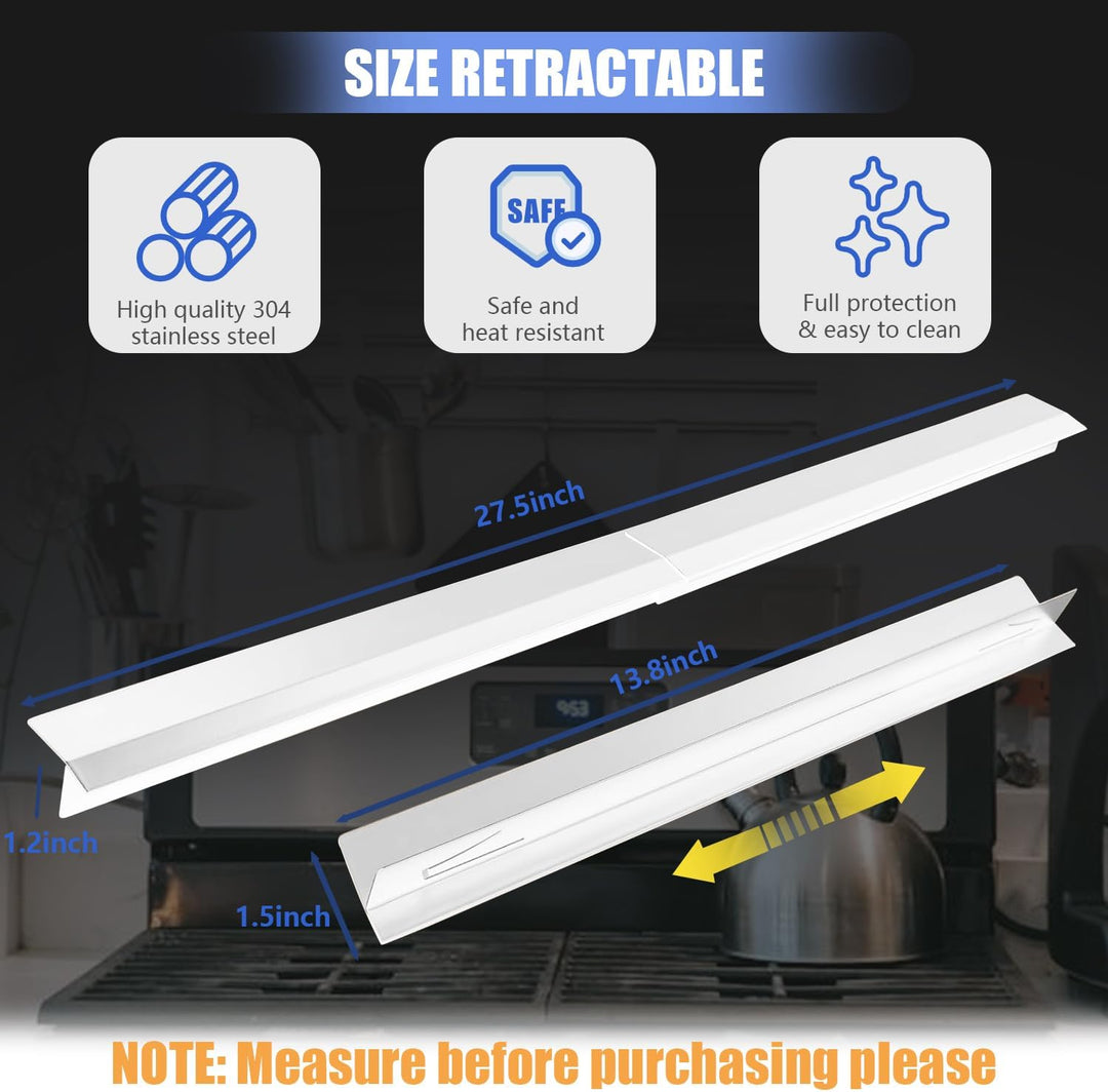 2 Stück küchenleiste arbeitsplatte,Edelstahl Stove Gap Cover Für Herdplatten Breite 0.79 Zoll&verste