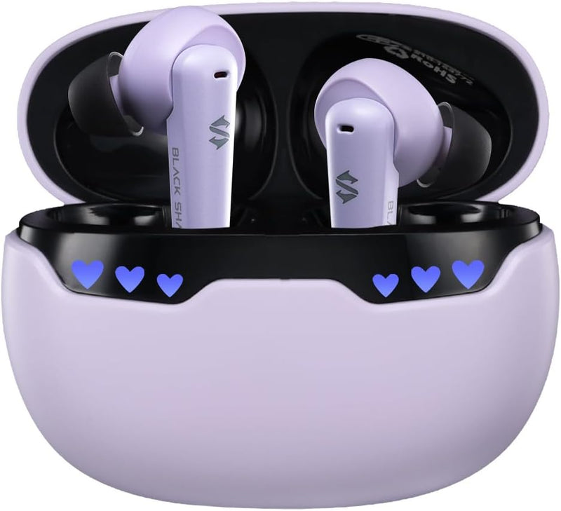 Black Shark Wireless Earbuds with Charging Case, Bluetooth 5.1 Kopfhörer mit Mikrofon für iPhone/And