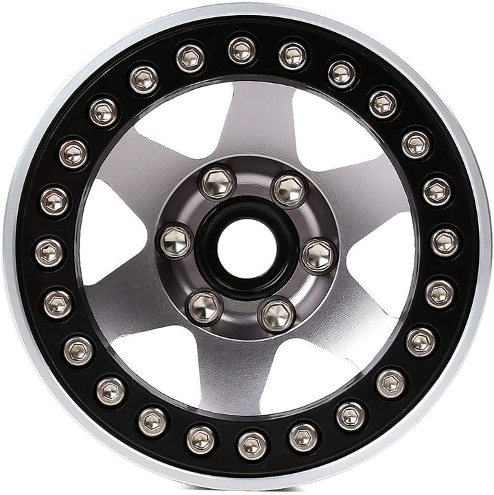 INJORA RC Felge 4pcs 1,9inch Beadlock Felgen Metall Räder Set für 1:10 RC Crawler Axial SCX10 90046