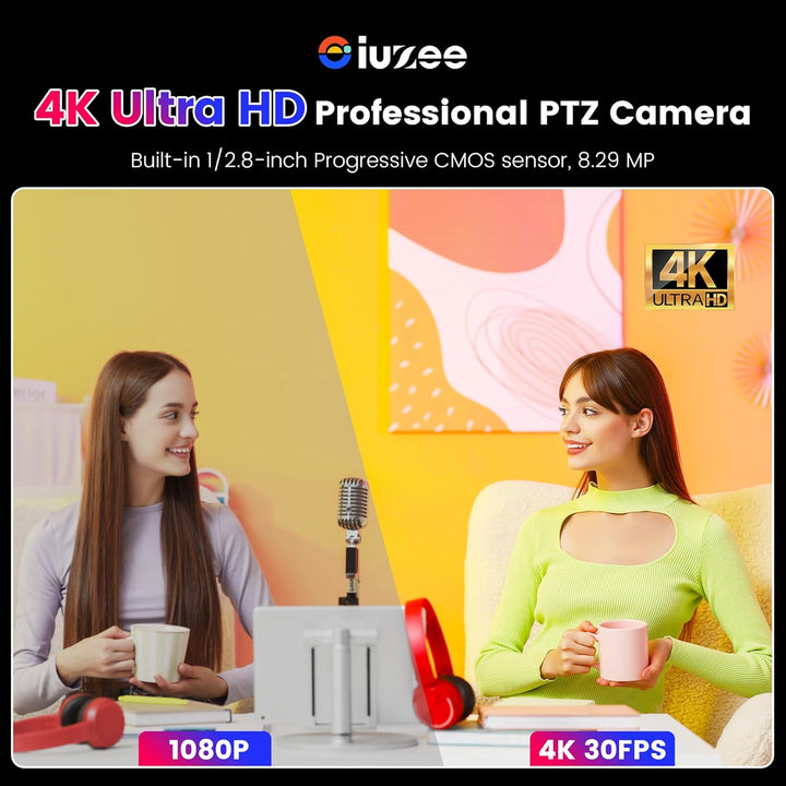 PTZ-Kamera 20X Optischer Zoom USB3.0 HDMI Konferenzkamera 1080P 60FPS Weitwinkel PTZ Camera für Kirc