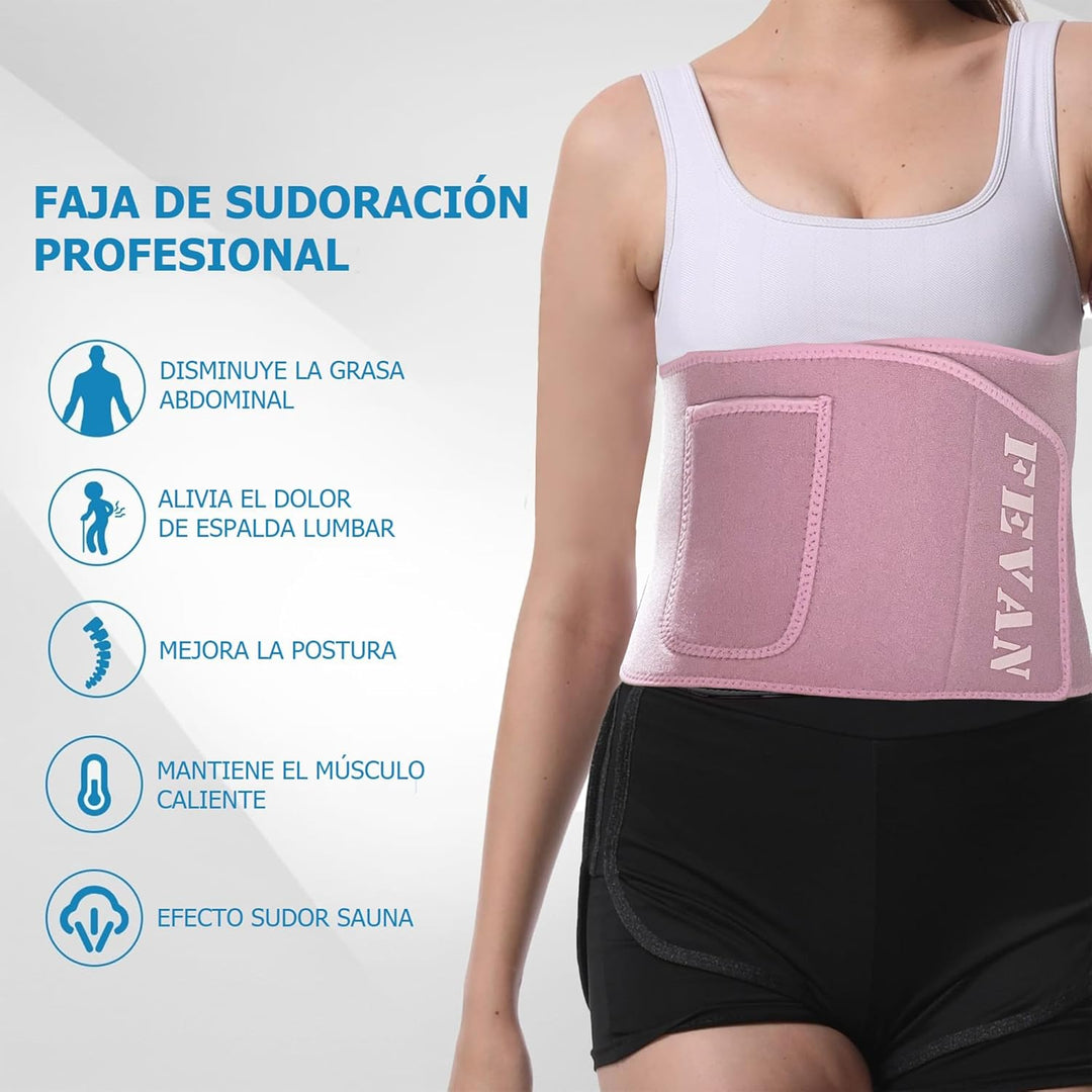 FEVAN Schlankheitsgürtel für Herren, aus Neopren, Schlankheitsgürtel für Damen und Herren, Bauchwegg