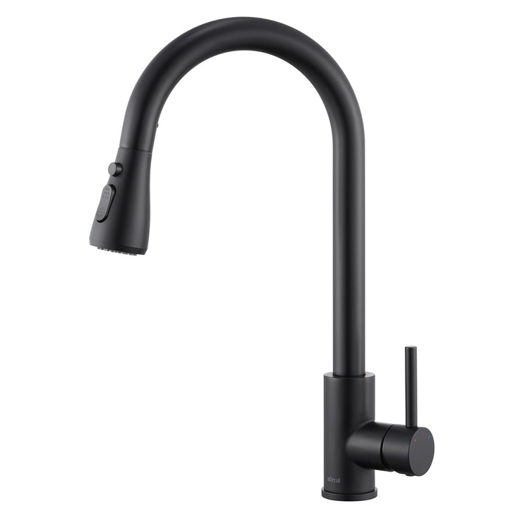 Wasserhahn Küche Schwarz – Hochdruck Ausziehbar Brause Küchenarmatur Schwarz, Einhebel Mischbatterie