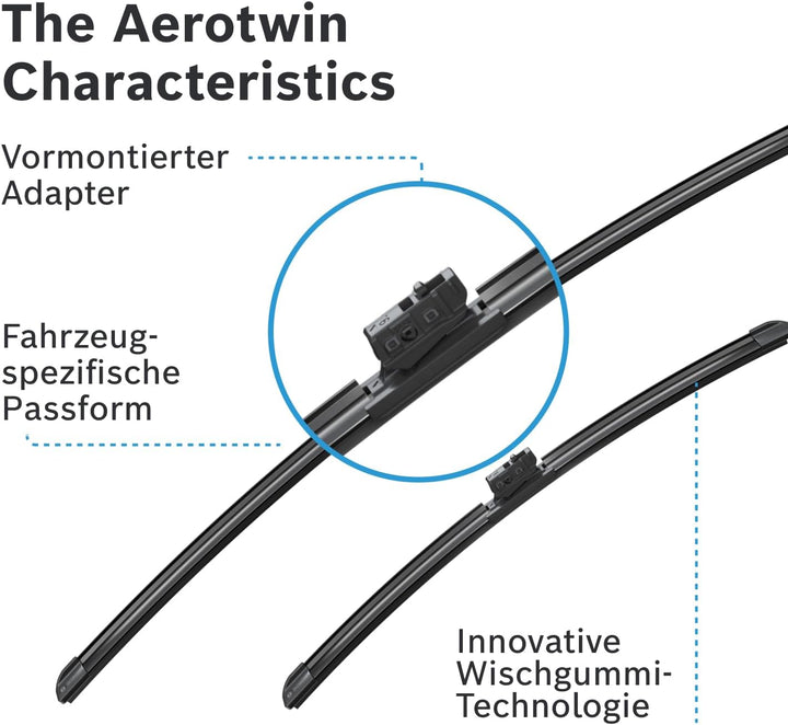 Bosch Scheibenwischer Aerotwin A179S, Länge: 700mm/450mm – Set für
