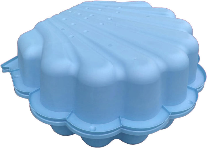 TikTakToo Sand & und Wassermuschel I Sandkasten mit Abdeckung (2-teilig) I (blau)