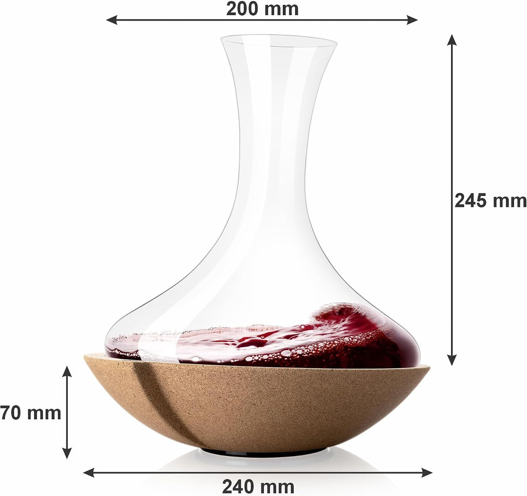 Vacu Vin Swirling Carafe | Crystal Glass Wine Decanter
