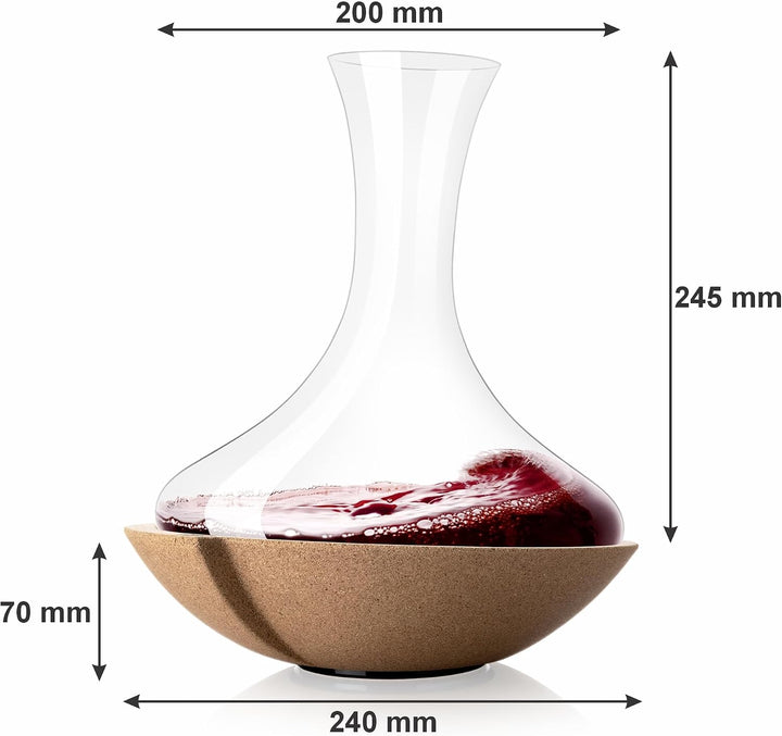 Vacu Vin Swirling Carafe | Crystal Glass Wine Decanter