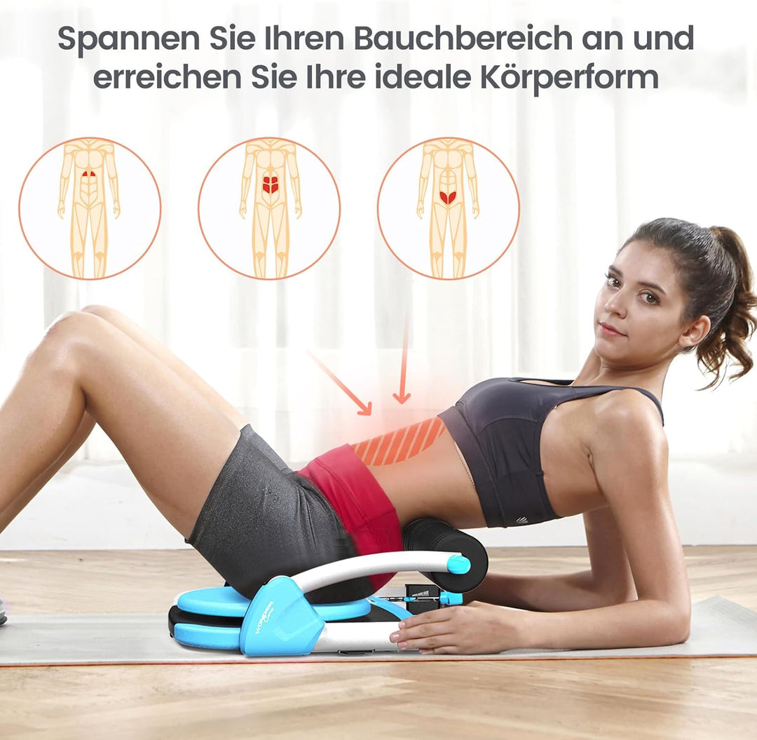 Wonder Core Smart Waist Twist Bauchmuskel-Roller Ab Roller Assist-Funktion Sit-up-Bank Bauchmuskel-T