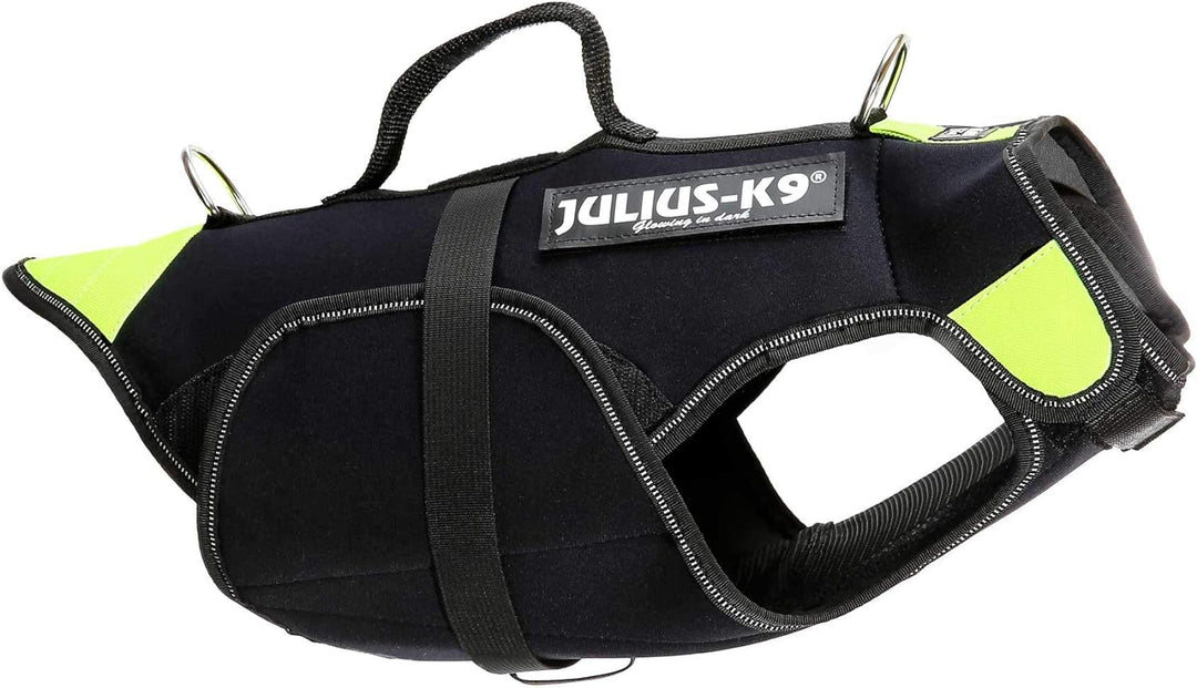 Julius-K9, IDC Multifunktionale Hundeweste 3in1, Grösse: S, Schwarz und Neon S Schwarz und UV Orange