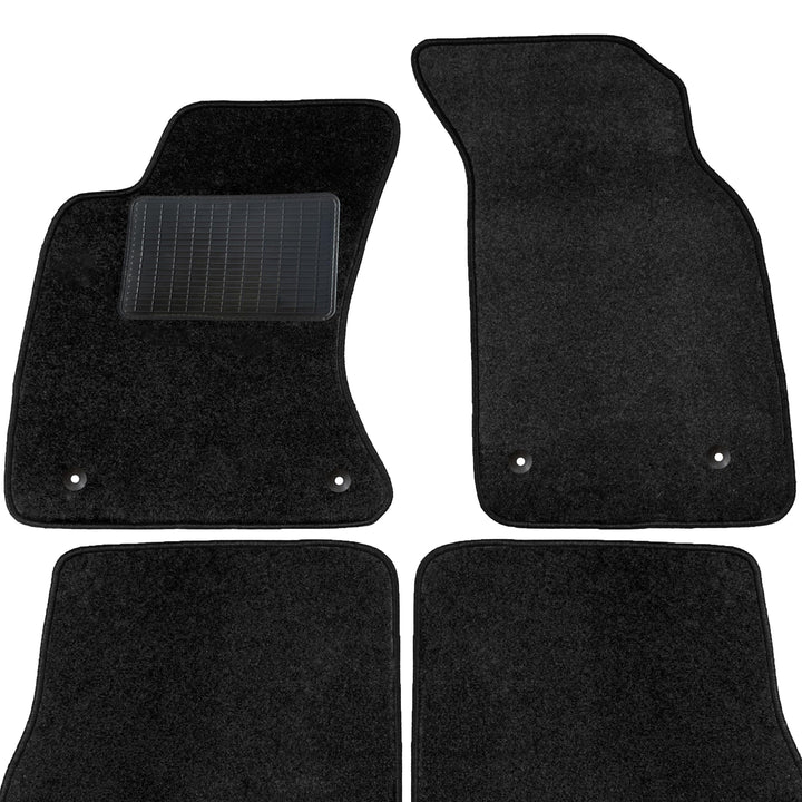 moto-MOLTICO Fussmatten Auto Velours Autoteppiche Schwarz Automatten Set 4-teilig passend für Audi Q