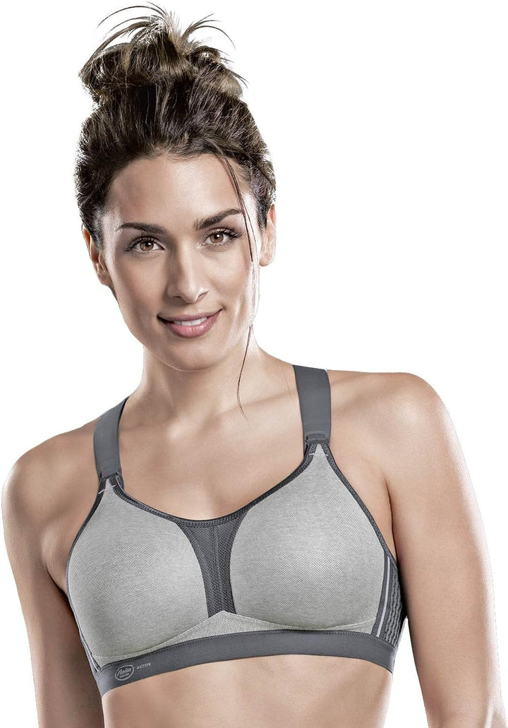 Anita - Dynamix Star Racerback - Damen - Sport BH - atmungsaktiv 70A Heather Grey, 70A Heather Grey