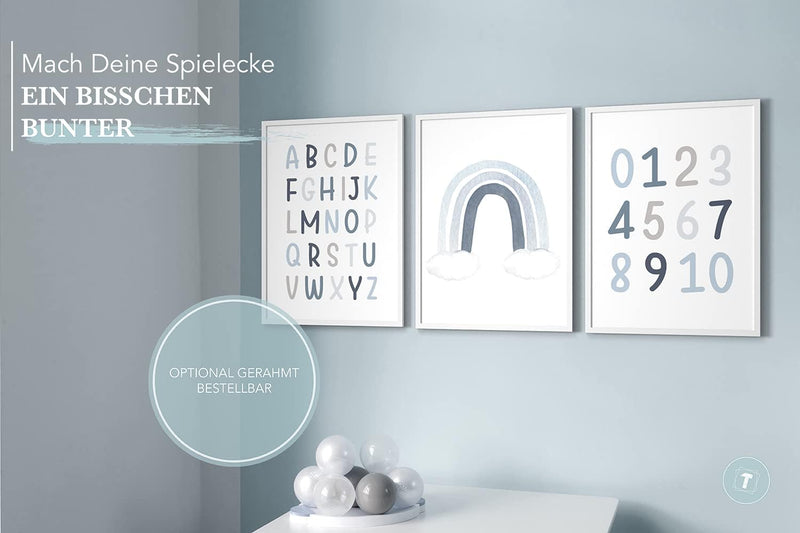 Papierschmiede® Kinderposter 3er Set Lernposter, 40x60 cm Wanddeko, Geschenk für Jungen Kinderzimmer