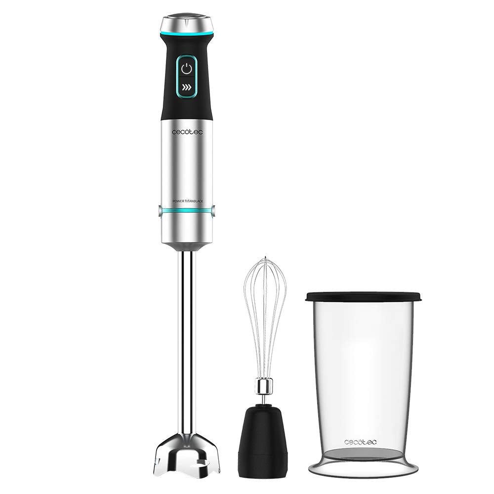 Cecotec Stabmixer Power TitanBlack 1200 XL Cream.1200 W, CrossBlades Technologie mit 4-Klinge-Blätte