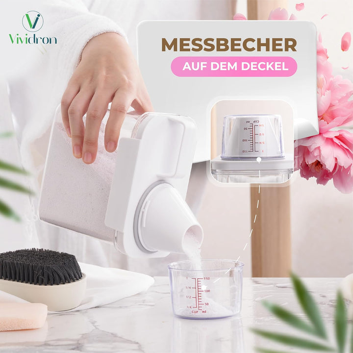 2er-Pack Waschmittel Aufbewahrung, Aufbewahrungsbox für die Organisation des Waschraums mit 4 abnehm