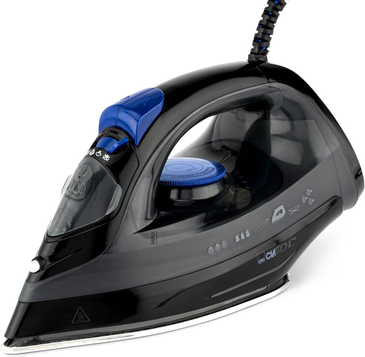 Clatronic® Dampfbügeleisen | 7 Funktionen | 150 ml Wassertank | 1800 Watt | Bügeleisen | Selbstreini