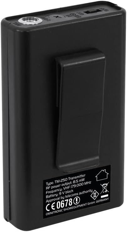 OMNITRONIC TM-250 Gürtelsender VHF179.000 | VHF-Taschensenderset für das Modell TM-250