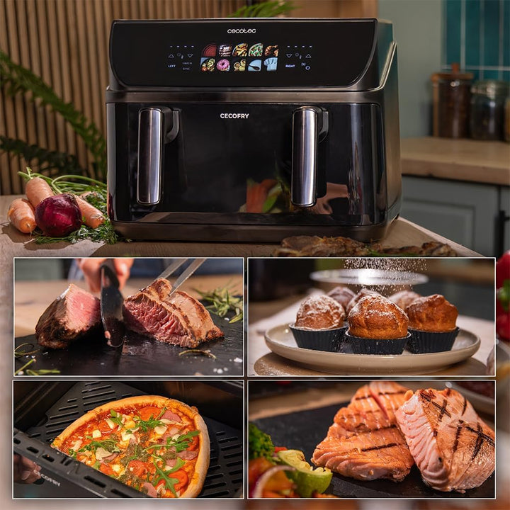 Cecotec Heissluftfritteuse ohne Öl - 10L - Grill - Doppelwiderstand - Air Fryer Cecofry&amp;Grill Duohea