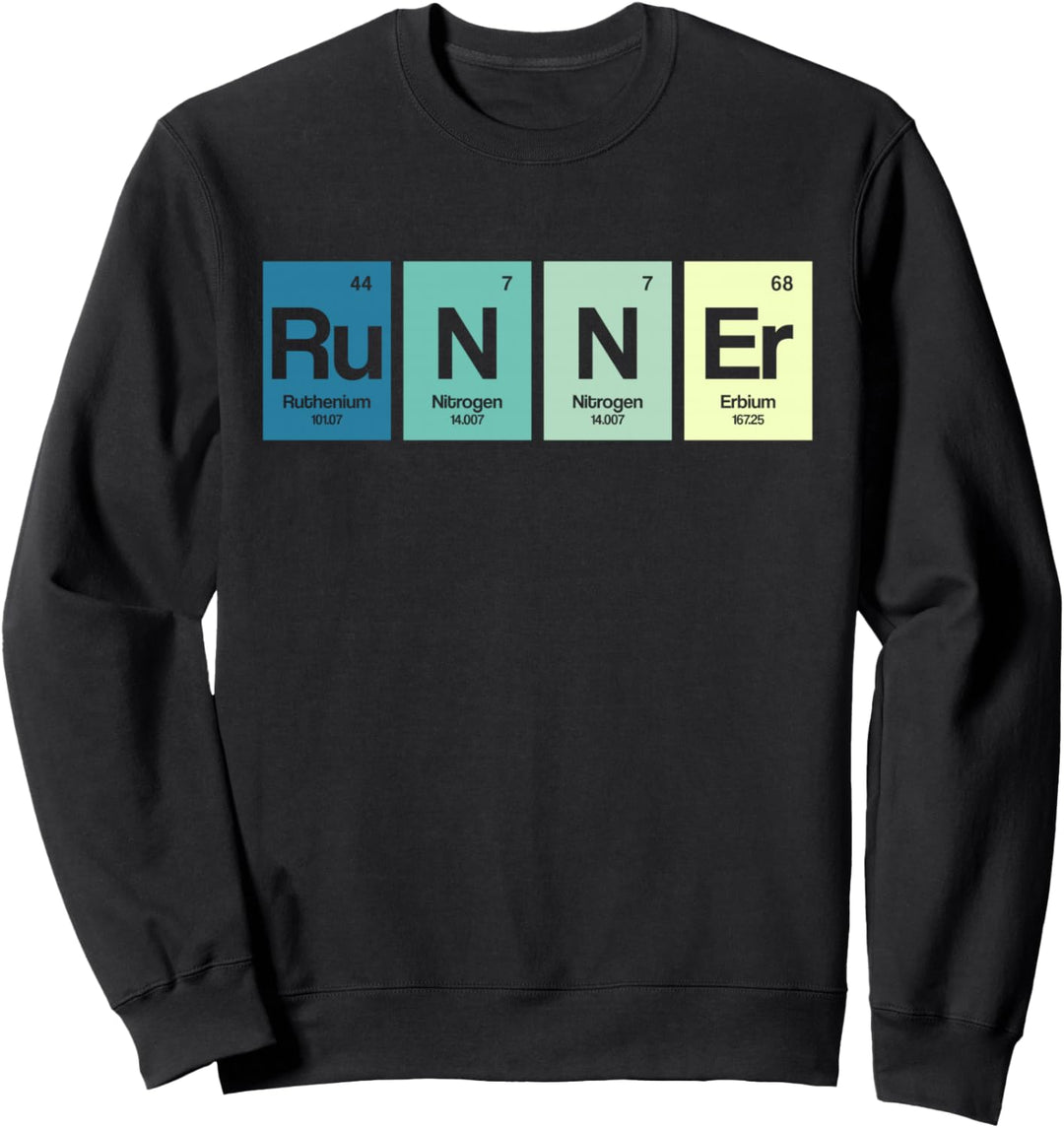 Läufer Periodensystem Funy Marathon Läufer Jogger Geschenk Sweatshirt