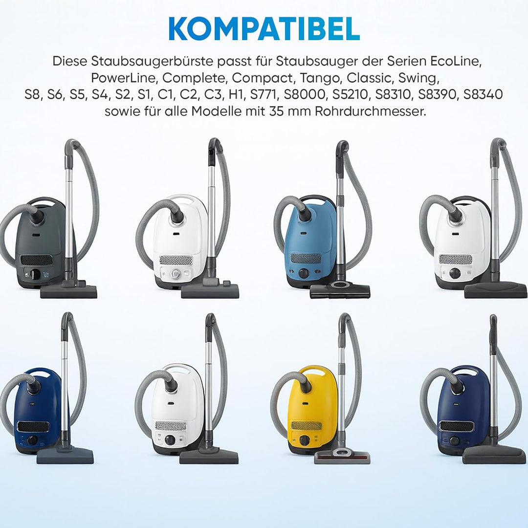 35mm Staubsaugerdüse Bodendüse Kompatibel mit Miele Staubsauger S8,S6,S5,S4,S2, S1,C1,C2,C3,H1, Comp