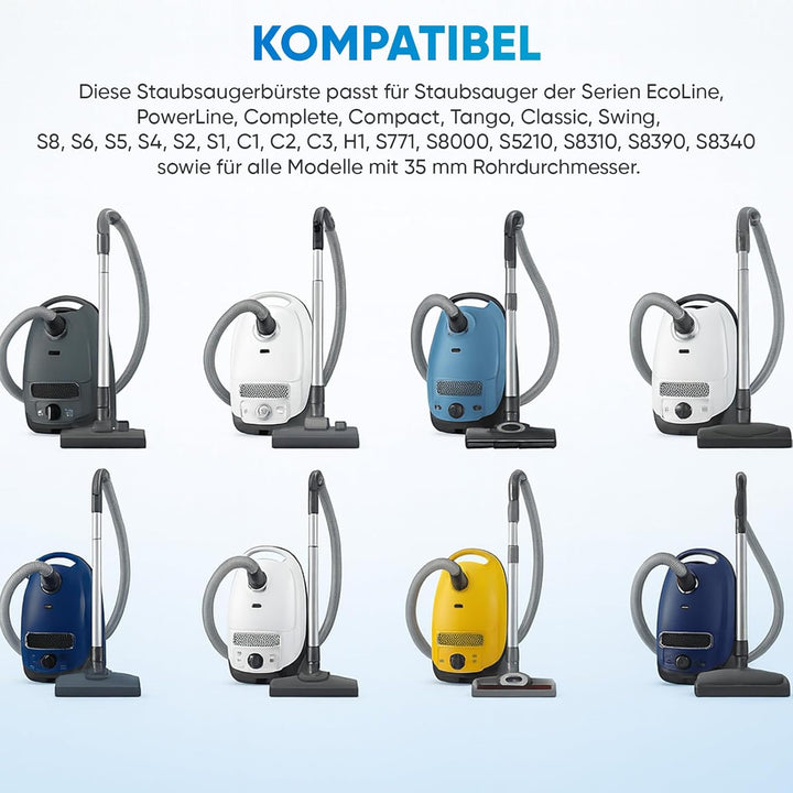 35mm Staubsaugerdüse Bodendüse Kompatibel mit Miele Staubsauger S8,S6,S5,S4,S2, S1,C1,C2,C3,H1, Comp