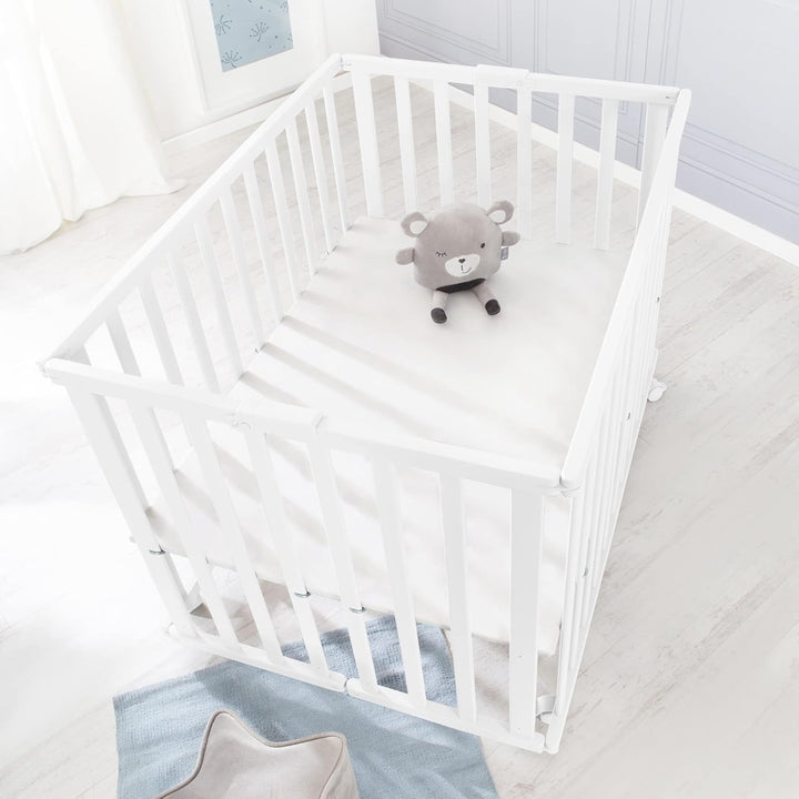 roba Laufgitter klappbar 75 x 100 cm - Platzsparender und faltbarer Baby Laufstall - Mobiles Krabbel